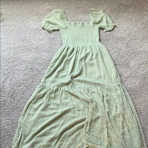 Patrons of Peace Light Green Maxi Dress